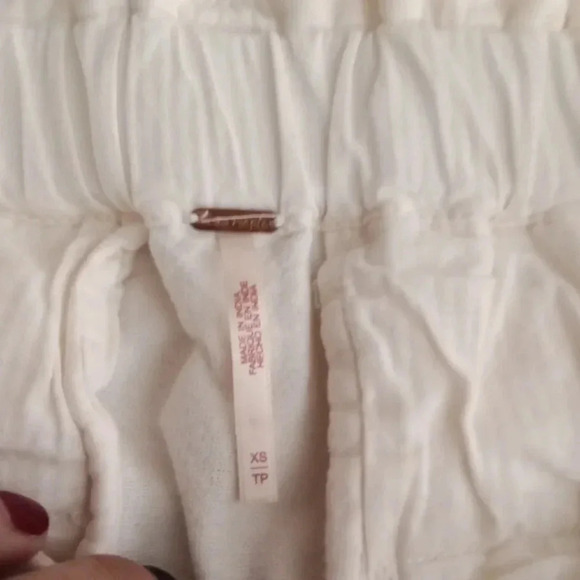 Free People sky rider drop crotch pants white color size extra small women - Picture 8 of 11